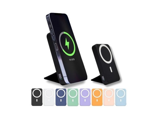 [아이폰13미니 맥세이프 보조배터리] 소중한 구매 이팟 맥세이프 22.5W 고속 무선충전 보조배터리 10000mAh + 맥세이프링 / 케이블