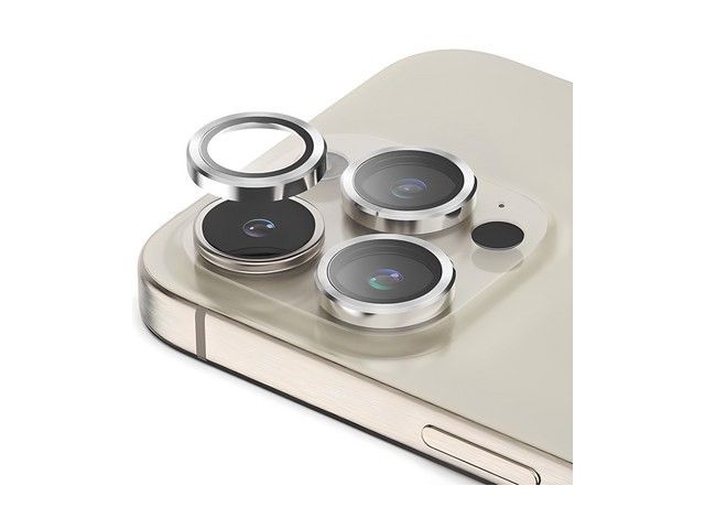 [아이폰 15 카메라 렌즈 보호] 놓치지 마세요 신지모루 메탈 프레임 링 휴대폰 카메라 렌즈 강화유리 액정보호필름 실버